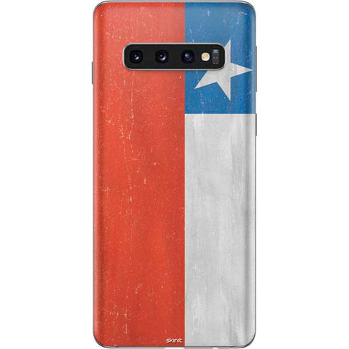 Chile Flag Distressed Galaxy S10 Skin